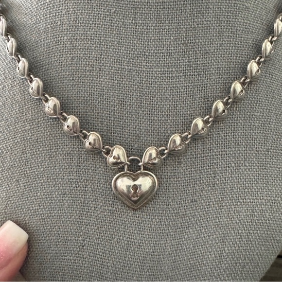 Tiffany & Co. Silver Heart Charm Necklace - Picture 8 of 11